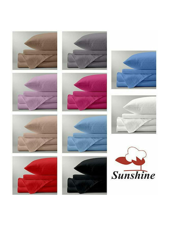 Sunshine Sheet Sets Single with Elastic 105x205+30cm. Cotton Feelings 151 22 Beige 3pcs