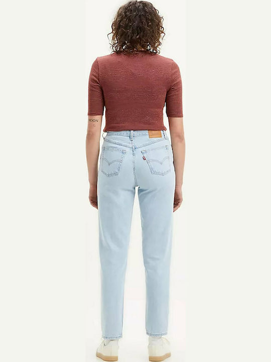 80s Mom High Waist Women's Jean Trousers in Mom Fit Light Stonewash