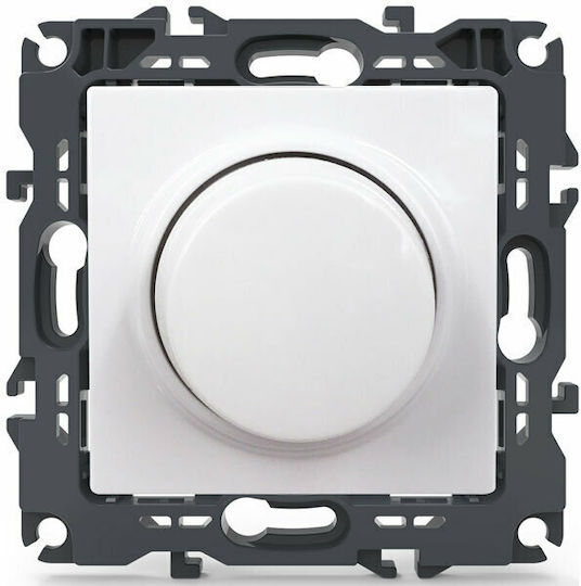 Aca Prime Recessed Classic Rotary Dimmer Switch without Frame 800W in White Color
