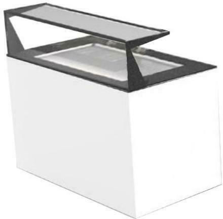 Sayl Barcelona Βιτρίνα Συντήρησης Δαπέδου 130x70x130cm BUF15E
