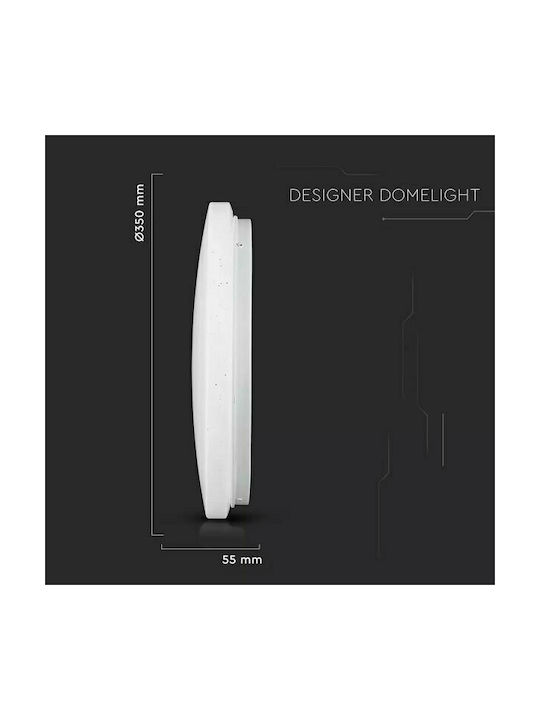 V-TAC Ceiling Mount Light 35cm White with Integrated LED