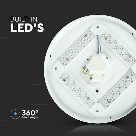 V-TAC Ceiling Mount Light 31cm White with Integrated LED