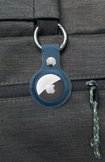 Troika KR21-20 RD Keychain Case Artifcial Leather for AirTag Dark Blue
