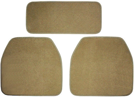 Auto Gs Satz Vorder- und Hintermatten Universal 5Stück aus Teppichboden Beige