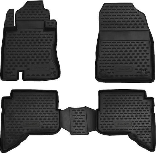 Novline Set of Front and Rear Mats 4pcs Tray Type for Daihatsu Terios 2006 Black