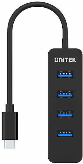 Unitek USB Хъб 4 Порта USB 3.0 с USB-C Връзка