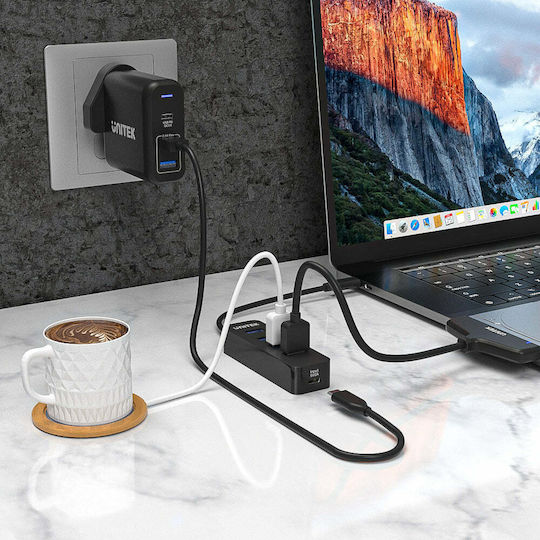 Unitek USB Хъб 4 Порта USB 3.0 с USB-C Връзка