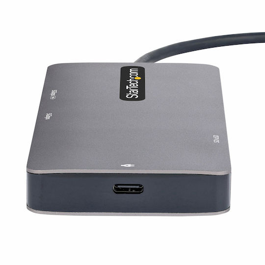 StarTech USB-A Докинг станция с HDMI 4K PD Етърнет и свързване 2 монитора Сив (S55149679)
