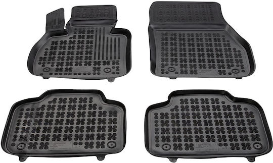 Rezaw Plast Set of Front and Rear Mats 4pcs Tray Type for Mini Countryman 2017+ Black