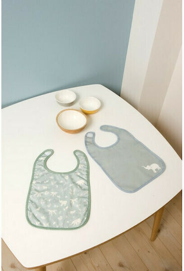 Baby to Love Tropic Bavetă material textil cu autocolant Verde 2buc