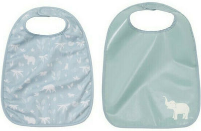 Baby to Love Tropic Bib Fabric with Hoop & Loop Fastener Green 2pcs