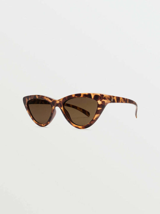 Volcom Knife Women's Sunglasses with Brown Plastic Frame and Brown Lens VE02802503 0000