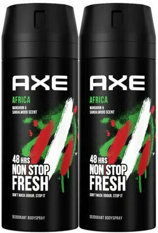 Axe Africa Non Stop Fresh Дезодорант 48ч Спрей 2x150мл