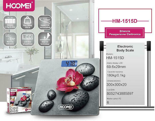 Hoomei Digitale Badezimmerwaage 180kg HM-1515D