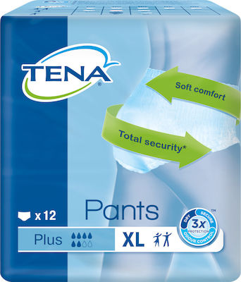 Tena Plus Πάνες Βρακάκι Ακράτειας XLarge 4x12τμχ