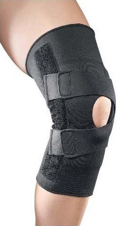 Ortholand 416 Elastic Knee Brace Left with Hole Black