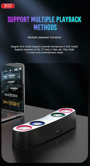 XO F36 Bluetooth Speaker 10W with Radio and Battery Life up to 3 hours Black