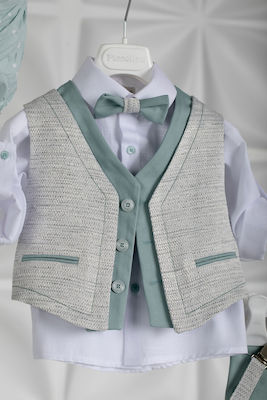 Piccolino Boys Baptism Suit with Vest Alberto -TR 6pcs Veraman