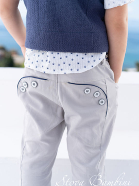 Stova Bambini Boys Baptism Suit with Vest 6pcs Blue