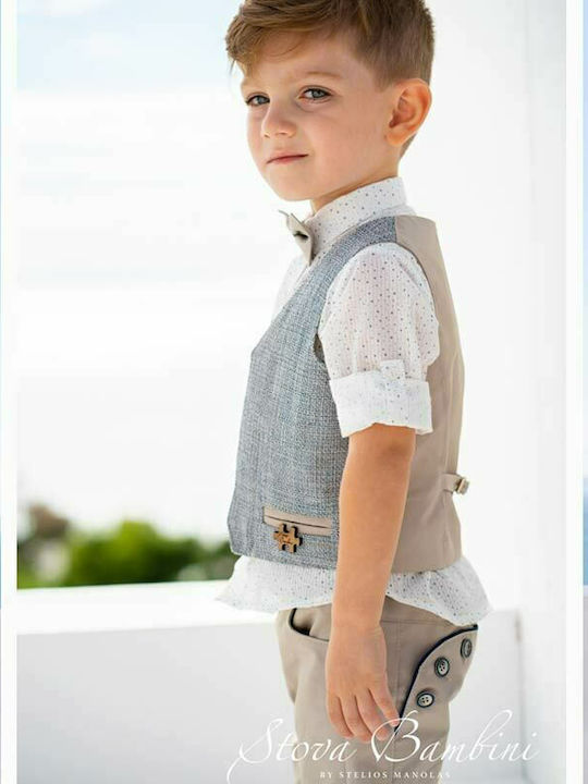 Stova Bambini Βαπτιστικό Κοστούμι Γκρι 6τμχ Stova Bambini Βαπτιστικό Κοστούμι Γκρι 6τμχ
