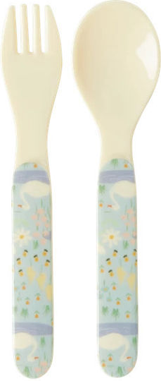 Rice Σετ Φαγητού Melamine Baby Dinner Giftbox από Μελαμίνη Ροζ 3τμχ