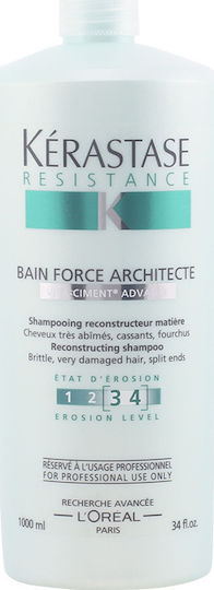 Kérastase Resistance Bain Force Architecte Shampoos Reconstruction/Nourishment for Damaged Hair 1000ml