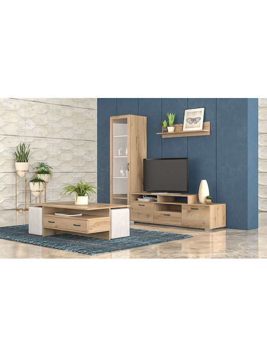 Unitate TV pentru sufragerie No 29 Cerneală cu vitrină L195xA45xÎ180buc