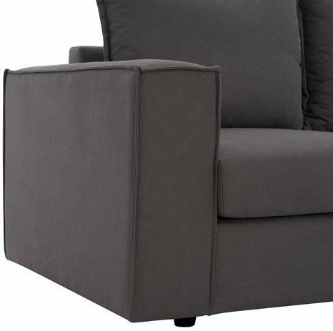 Monza Γωνιακός Καναπές με Δεξιά Γωνία Γκρι 265x195x98εκ.