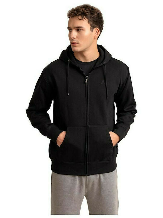 Russell Athletic Men's Sweatshirt Jacket with Hood and Pockets Black