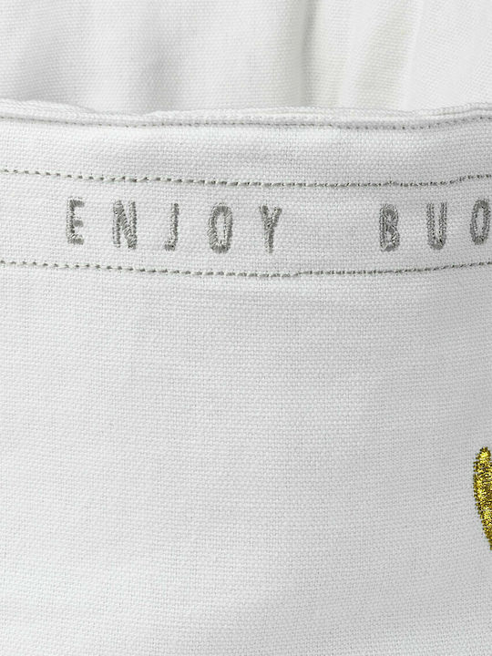 Raeder Coș de pâine material textil Alb