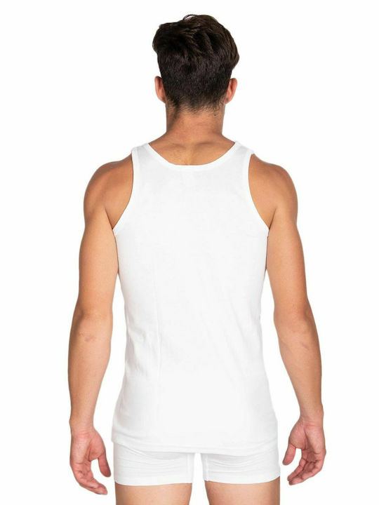 Men's Sleeveless Undershirt White