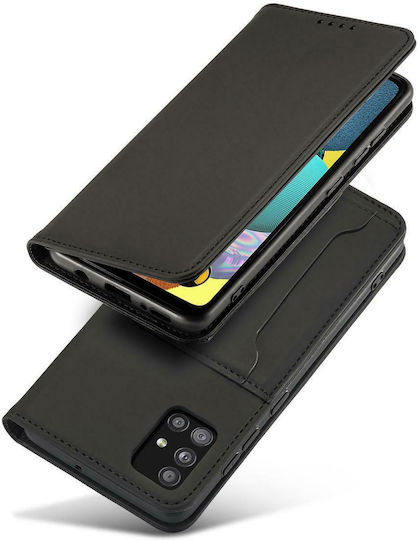 Hurtel Magnet Card Wallet Δερματίνης Μαύρο (Galaxy A12)