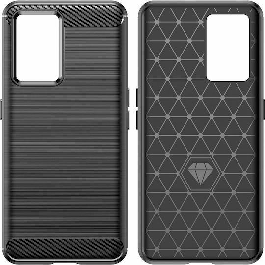 Hurtel Carbon Задна корица Силикон Черен (Realme GT Neo 3)
