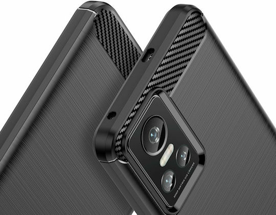 Hurtel Carbon Задна корица Силикон Черен (Realme GT Neo 3)