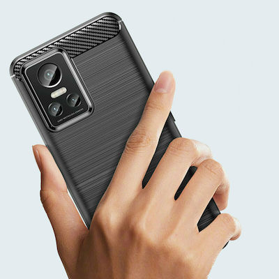 Hurtel Carbon Silicone Back Cover Black (Realme GT Neo 3)