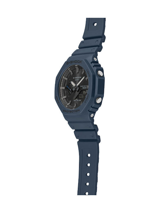 Casio G-Shock Ανδρικό Ρολόι 45.4mm Χρονογράφος Solar με Μπλε Καουτσούκ Λουράκι