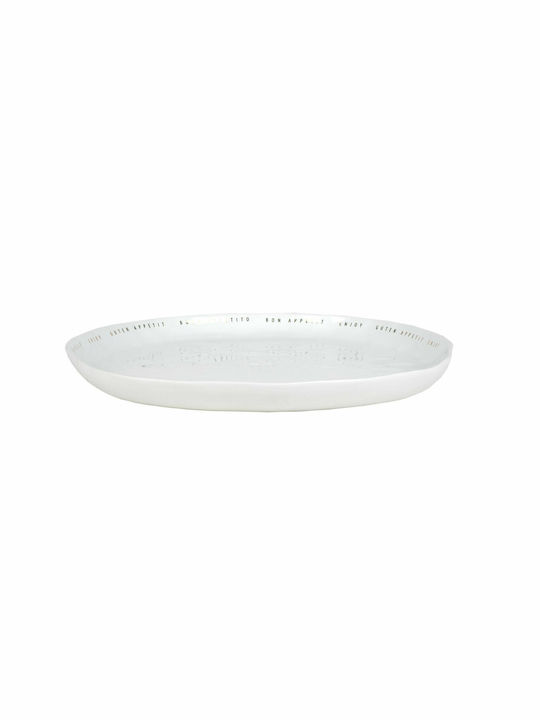 Raeder Bon Apetit Servierplatte aus Porzellan Weiß mit Durchmesser 33cm 1Stück