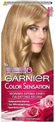 Garnier Color Sensation Set Vopsea de Păr 8.0 Lumina blondă strălucitoare 110ml