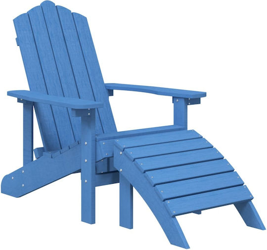 Set Camera De Zi Pentru Spații Exterioare Mici Adirondack 3 Piese Albastru Deschis