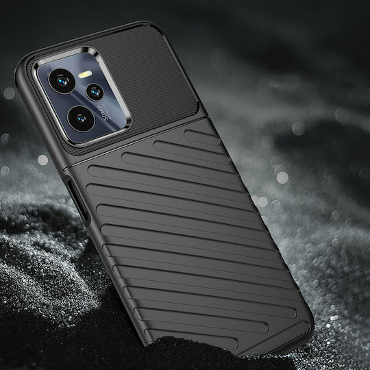 Hurtel Thunder Back Cover Silicon Negru (Realme C35)