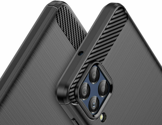 Hurtel Carbon Back Cover Silicon Negru (Galaxy M53 5G)