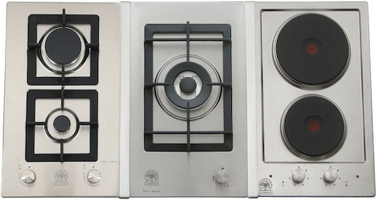 La Germania Gas Cooktop Autonomous Inox 92.7x51εκ. Silver