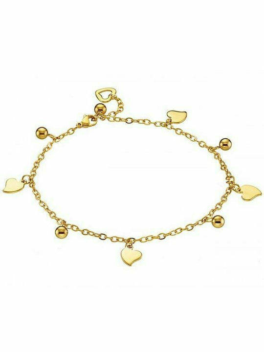 SOFI Bracelet Anklet Chain made of Steel Gold Plated