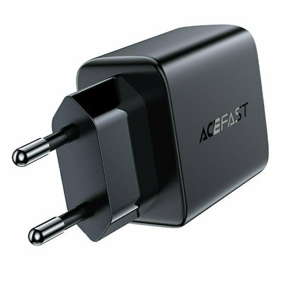 Acefast Încărcător Fără Cablu cu 2 Porturi USB-A 18W Quick Charge 3.0 Negruς (A33)