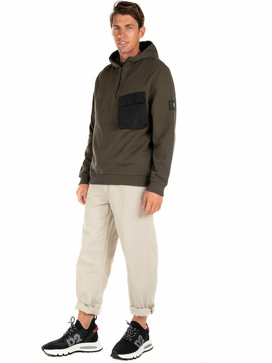 Sweatshirt mit Kapuze Khaki