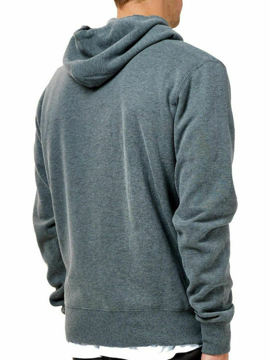 Basehit Men's Sweatshirt with Hood and Pockets Dark Grey