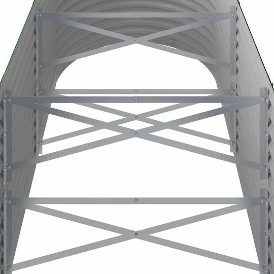 vidaXL Ζαρντινιέρα Μεταλλική Πράσινη 224x80x68εκ.