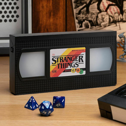 Paladone Stranger Things - VHS Logo Light Декоративна Лампа Панел Черен