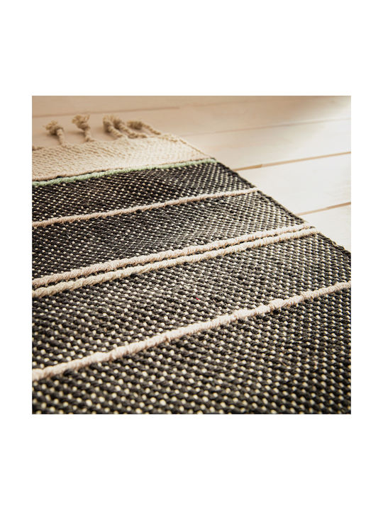 Gofis Home Aladdin 704 Χαλί Ορθογώνιο Βαμβακερό με Κρόσια 15 Carbon / Sea 130x190cm