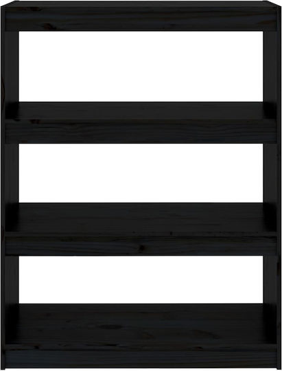 Bibliothek Schwarz 80x30x103,5cm